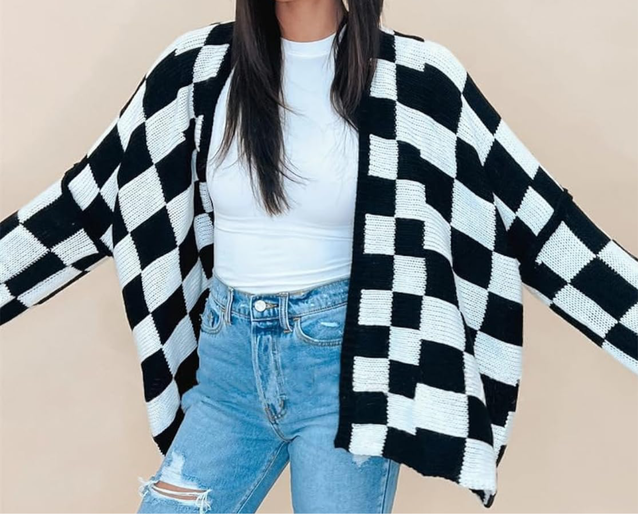 Checkered Cardigan