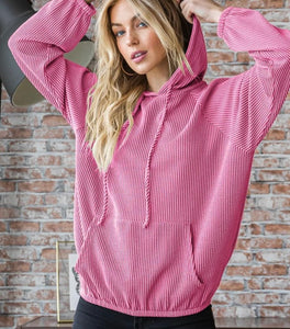 Ribbed Sweatshirt - Pink