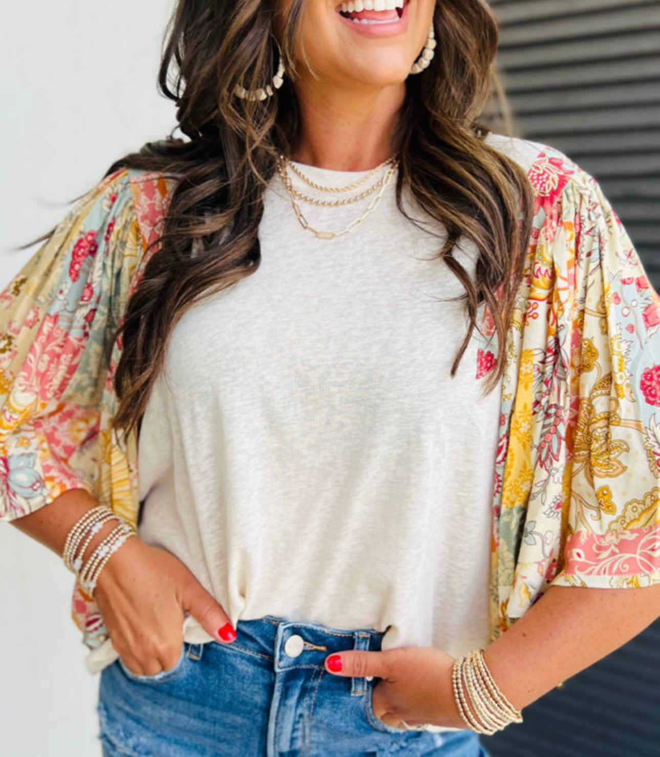 Boho Floral Top