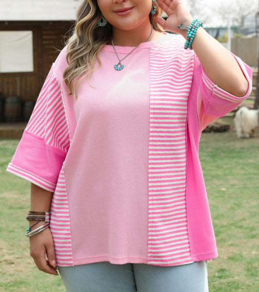 Pretty in Pink Striped Top