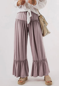 Frill Drawstring -mauve brown