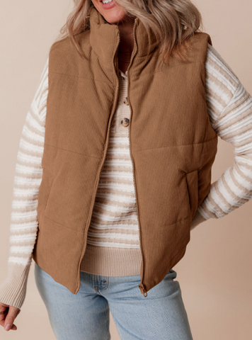 Corduroy Tan Vest
