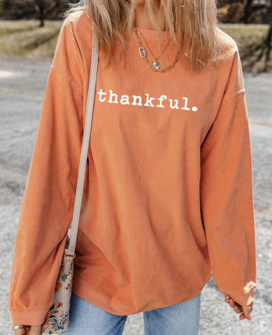 Thankful Ribbed Pullover