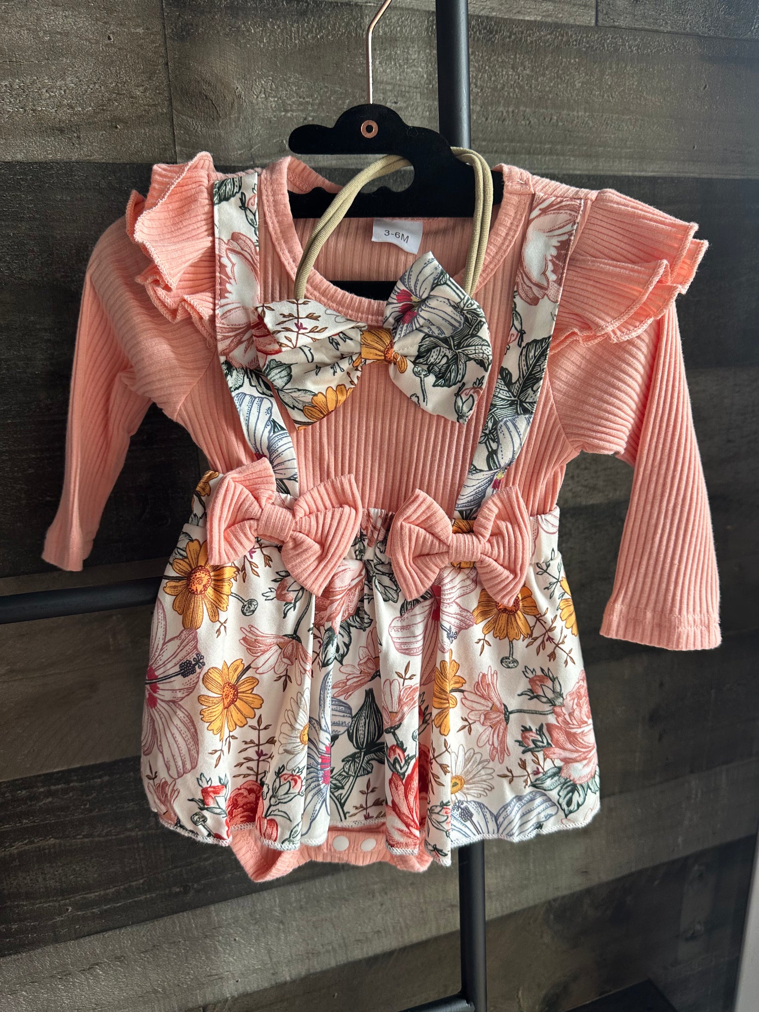 Bow & Floral Onesie
