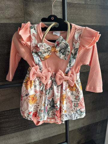 Bow & Floral Onesie