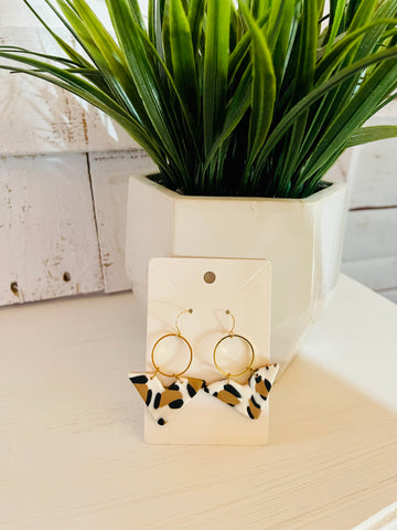 Leopard Clay Earrings