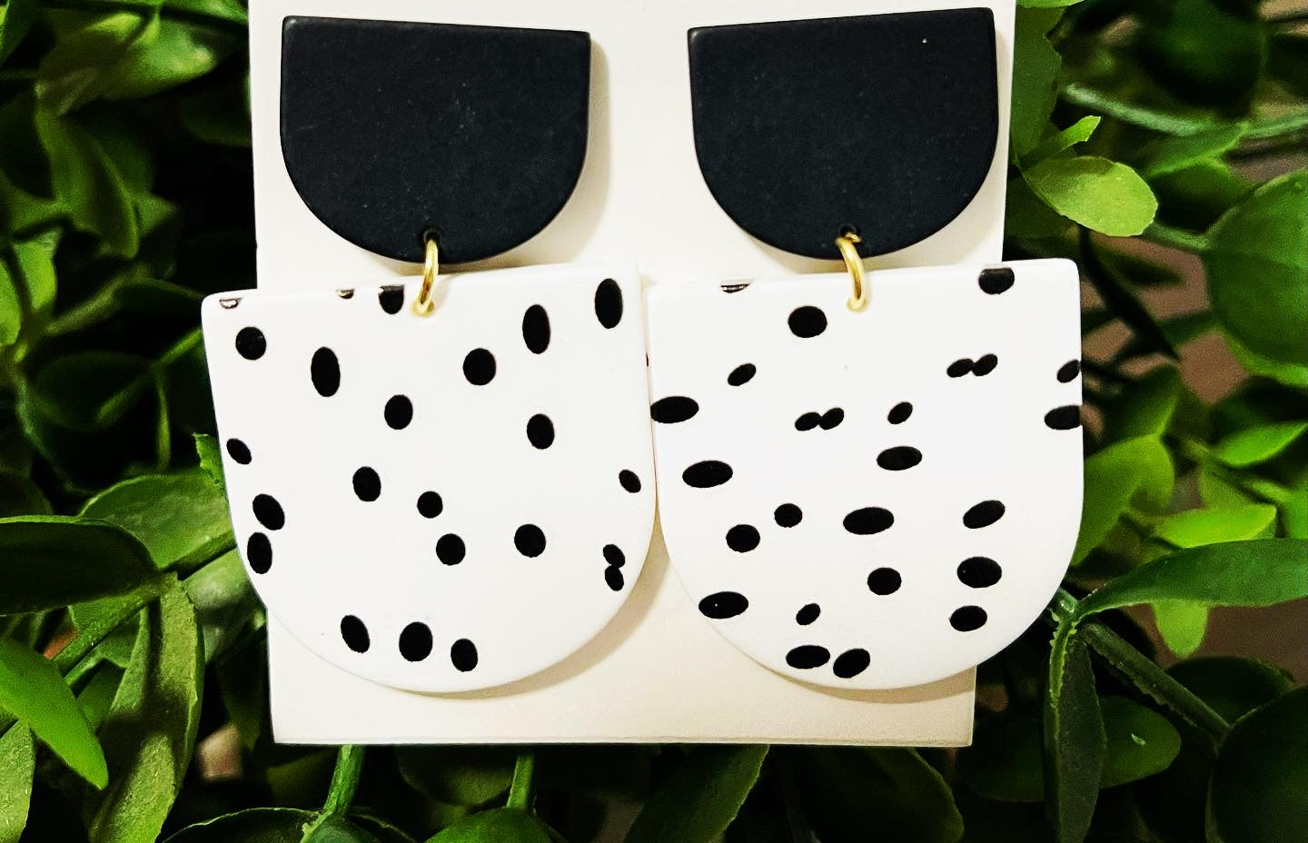 Dalmatian Print Earrings