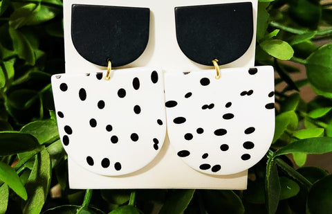 Dalmatian Print Earrings